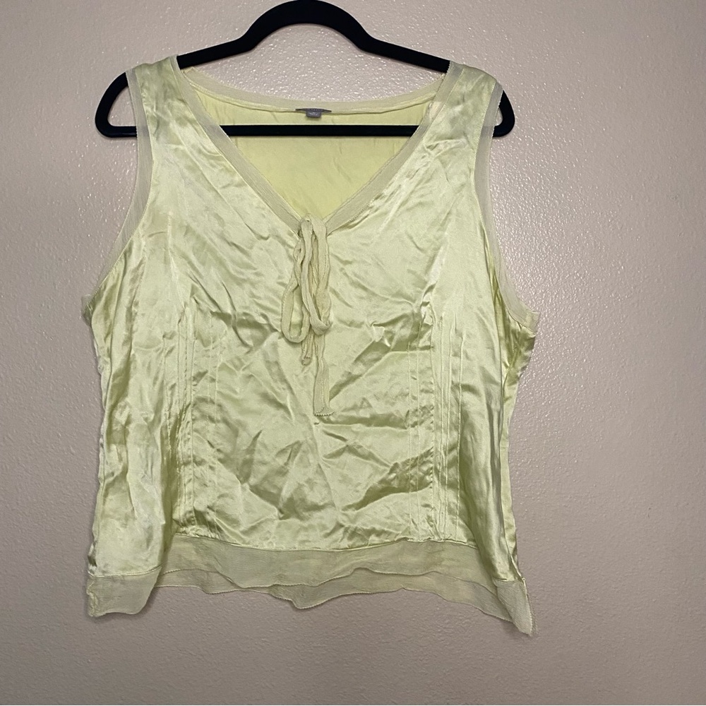 Ann Taylor Elegant Cream Sleeveless Top Summer XL
